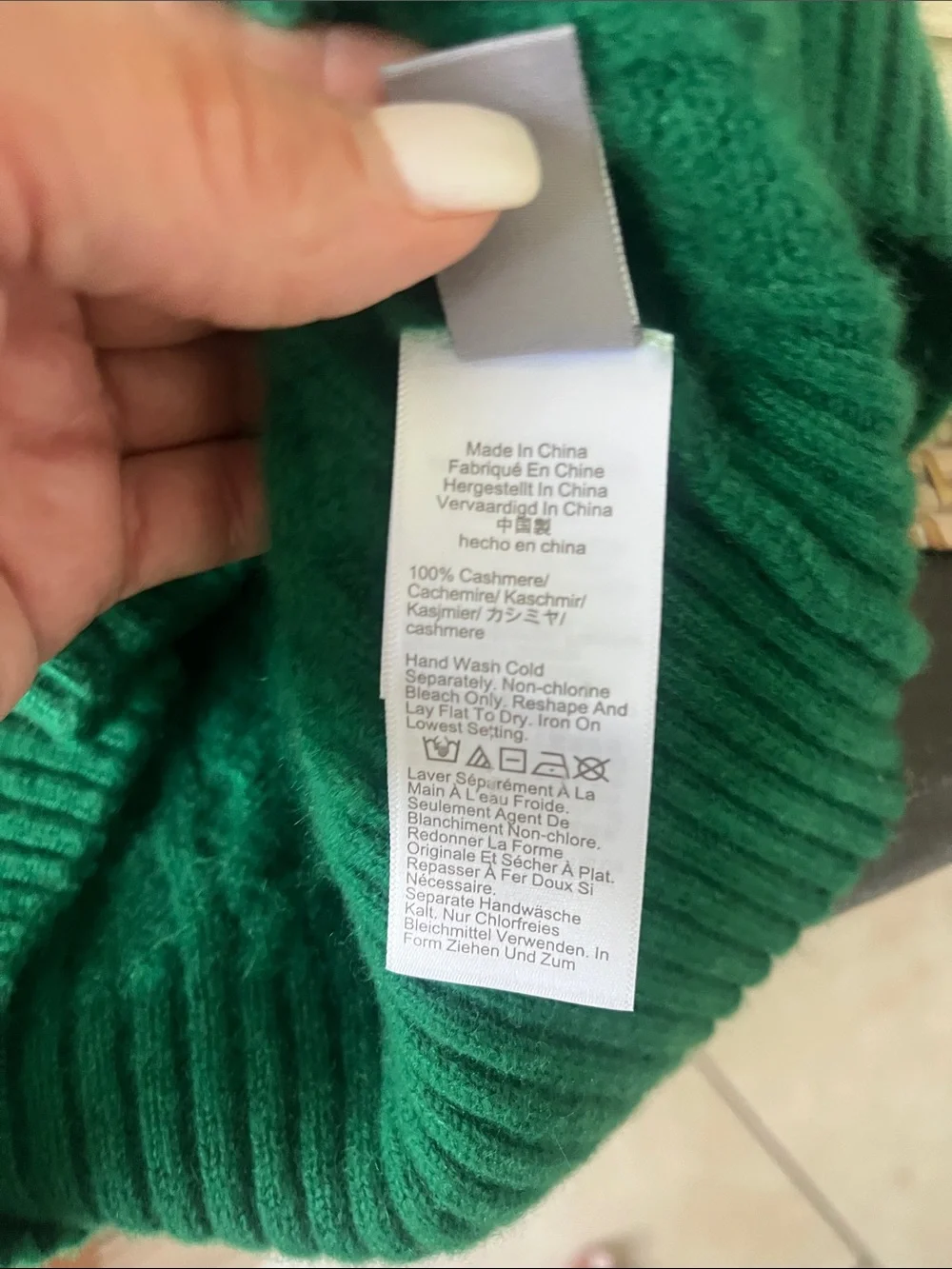 NWOT j.Crew cashmere cableknit crewneck jungle green ribbed sweater XL